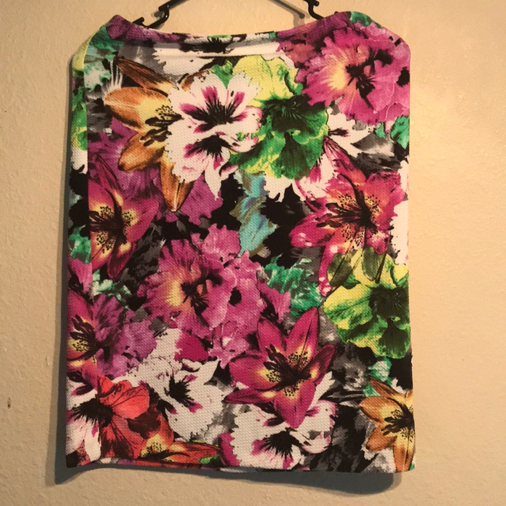 New York and Company Floral Print Skirt
